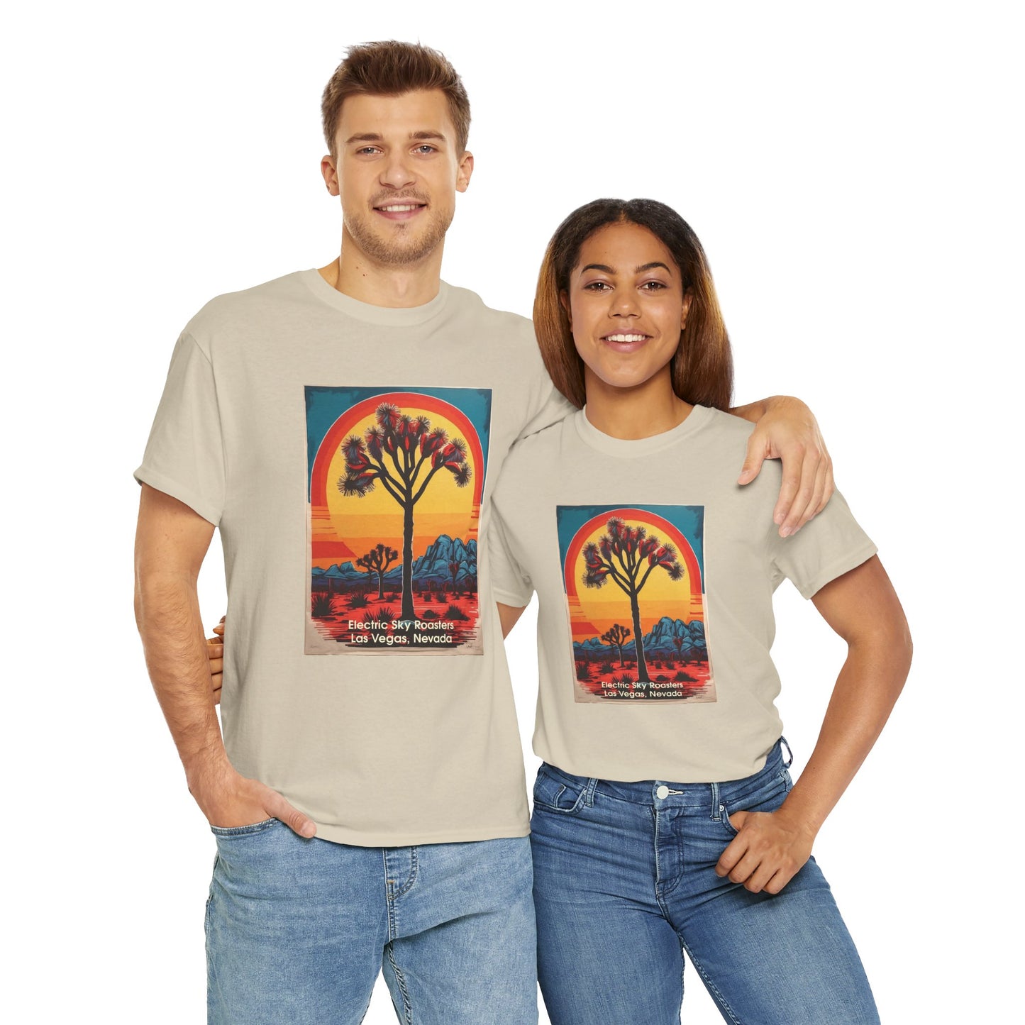 Electric Winter Hike Unisex Heavy Cotton Tee