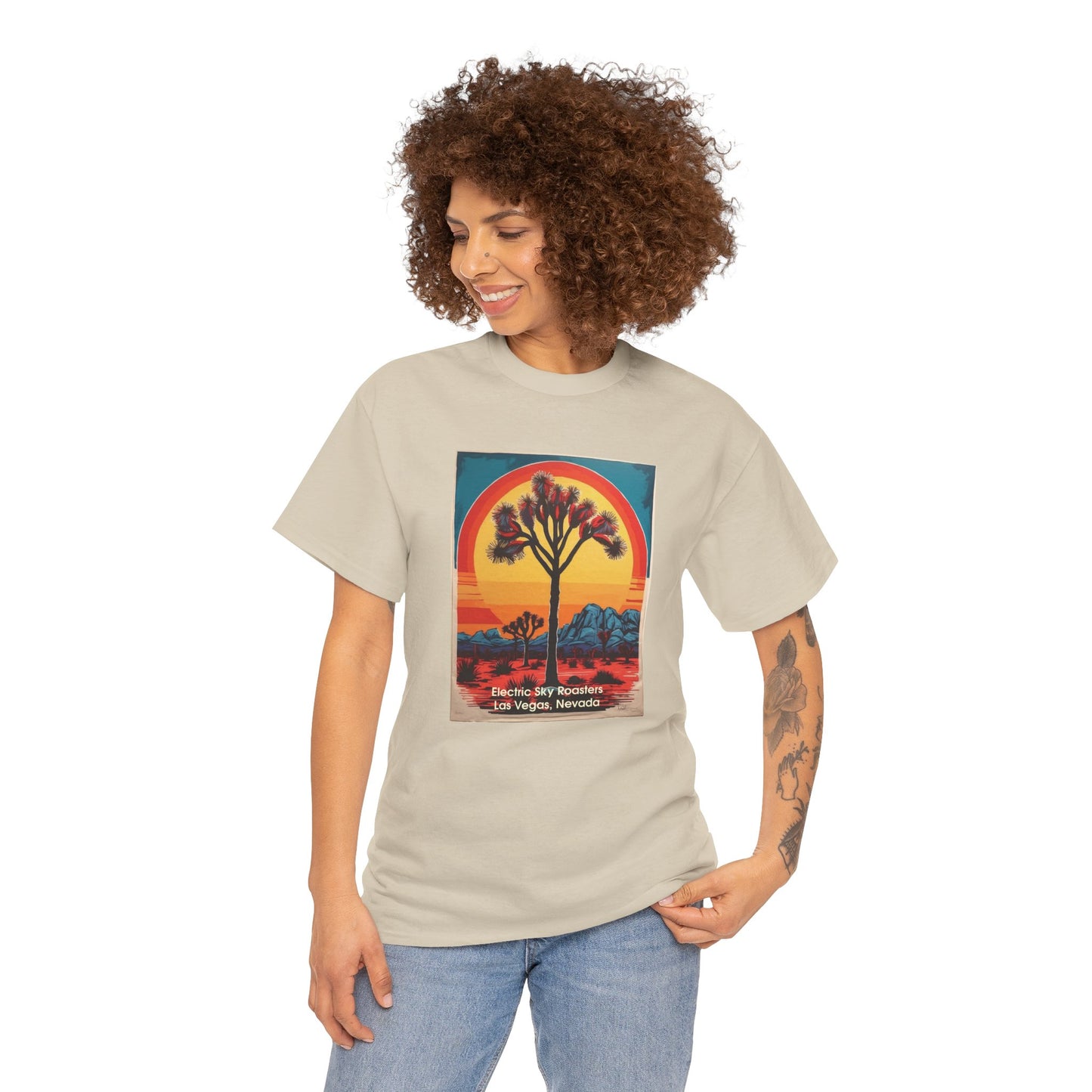 Electric Winter Hike Unisex Heavy Cotton Tee